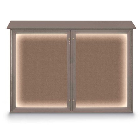 United Visual Products Open Faced Traditional Corkboard, 72x48" UV646A-GOLD-MEDGRY